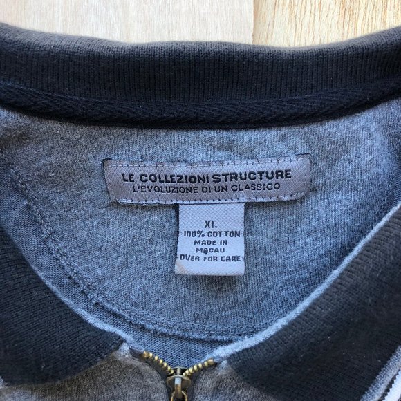 LE COLLEZIONI STRUCTURE Men’s Heather Gray Pullover Long Sleeve Shirt sz XL - Picture 5 of 5